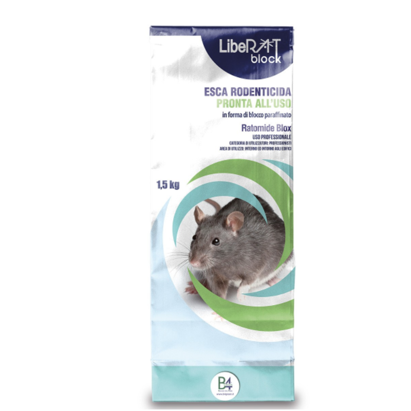 Topicida veleno per topi e ratti esca ratti in blocchi 1,5 kg rodenticida x  box